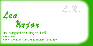 leo major business card